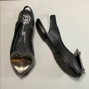 Zaxy Key To My Heart slingback flats. Size 6